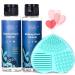 Clean-n-Fresh Makeup Brush Cleaner Set For Brushes, Sponge and Puff 6.8 Fl Oz,Deep Cleaning Washing Cleanser Shampoo With a Cleaning Mat 3 Piece Set