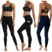 Highdays Women's 3 Pack Leggings with Pockets | High Waist Tummy Control Yoga Pants | Black, Black, Navy Blue | XX-Large - Buy Online on SooperMarket.com