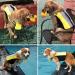 Dog Life Jacket Vest with Detachable Airbags & Buoyancy | Safety Adjustable Swimsuit for Dogs - L Yellow - Buy Online on SooperMarket.com
