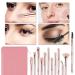 Daubigny 12 PCS Eye Makeup Brushes Set - Professional Eyeshadow, Concealer & Blending Tools with Carrying Bag (Pink) - Buy Online on SooperMarket.com