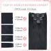 Vlasy 14 Inch Black Clip in Human Hair Extensions - Seamless Natural Hair, Straight Thick Weft - 7 Pieces 70g - Real Human Hair Extensions for Women - Buy Online on SooperMarket.com