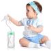 Nuanchu 10 oz Self Feeding Baby Bottle w/ Long Tube Straw | Leak-Proof Baby Feeder Bottle for Imitation Milk Weaning | Mint Green - Buy Online on SooperMarket.com