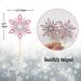 Pack of 24 Glitter Snowflakes Cupcake Toppers (Mix Pink) - Buy Online on SooperMarket.com