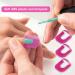 DHWEKU 26PC Nail Polish Template Kit - Reusable Nail Edge Skin Barrier 10 Sizes Nail Art Protection Accessories (Rose Red) - Essential Nail Art Tools for Perfect Manicures - Buy Online on SooperMarket.com