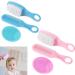 6 Piece Baby Hair Brush and Comb Set Baby Hair Brush and Comb Set for Newborns & Toddlers Natural Soft Goat Bristles for Infant Kids Perfect Baby Registry Gift(Pink Blue)