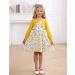 Puseky Toddler Girl Floral Print Sleeveless Dress and Ribbed Cardigan Set - 18-24 Months Yellow - Buy Online on SooperMarket.com