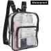 Cute Clear Mini Backpack - Stadium Approved Waterproof Lightweight Bag for Travel, Work, Concerts & Events (Black) - Buy Online on SooperMarket.com