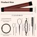 Magic Hair Bun Maker Donut 2 PCS - French Twist Styling Tool with Bobby Pins & Elastic Bands - Brown - Buy Online on SooperMarket.com