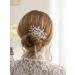 Unicra Gold Leaf Bride Wedding Hair Comb with Crystals and Pearls - Bridal Headpiece for Women and Girls - Buy Online on SooperMarket.com