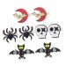 ABOOFAN 4 Pairs Halloween Hair Clips Spider Hairpin Bat Hair Clip Gothic Hair Accessories Goth Hair Clips Clips for Hair Ghost Spider Skull Hair Barrette Issue Card Felt Iron