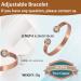 EnerCoppeX Copper Magnetic Bracelet for Women - Detox Jewelry with 3500 Gauss Magnet (CPB-0964Q) - Buy Online on SooperMarket.com