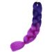 Ombre Braiding Hair 24inch Jumbo Braids High Temperature Fiber Synthetic Hair Extension 1pc 100g for Twist Braiding Hair Royalblue to Lilac - Buy Online on SooperMarket.com