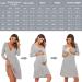 Sykooria Women's Cotton Nursing Nightdress with 3/4 Sleeves - Grey XL - Buy Online on SooperMarket.com