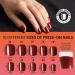 Teenitor Short Press On Nails - 12 Packs Glossy Square Fake Nails for Women with Adhesive Tabs and Nail Files - Buy Online on SooperMarket.com