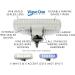 Wave One Marine Dual Color LED Marine Spreader Light - White Housing White & Blue | High Lumen Output - Stainless Hardware & Bracket - IP68 Waterproof - Multicolor - Boat Deck Flood Beam - Buy Online on SooperMarket.com