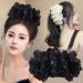 Bow Bubble Clips Bow Hair Claw Clips Claw Clips For Thick Hair Thick Hair Claw Clips For Long Hair Hair Clips for Thin Hair Women Large Puffy Chiffon Elegant Bubble Bow Hair Claw Clip (2pcs-D) - Buy Online on SooperMarket.com