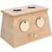 Moxibustion Box - 3 Types Moxa Sticks Burner | Popular Bamboo Box for Health Care & Healing Therapy (2 Holes) - Buy Online on SooperMarket.com