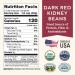 Organic Dried Dark Red Kidney Beans 1lb Bulk from Doudlah Farms | Non-GMO, Vegan, Grown in USA | Fiber & Protein for Soups, Burritos, Salads | Regeneratively Farmed | 1 Pound Pack - Buy Online on SooperMarket.com