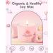 Fragrance Candles Gift Set for Women & Men - 3 Anxiety Relief Glass Candles | Christmas Gifts - Pink Season Collection 450g - Buy Online on SooperMarket.com