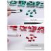 Kalolary Green Nail Rhinestones | Christmas 3D Flatback Red Crystal Charm Stones | Tweezer & Picker Set | DIY Acrylic Nail Art Decoration - Buy Online on SooperMarket.com
