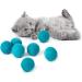 MEOWFIA Wool Ball Toys - 6-Pack Safe for Cats and Small Dogs - Felted Wool Cat Toy, Aquamarine - 1.5 & 2 - Buy Online on SooperMarket.com