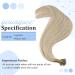 Youngsee Nano Ring Extensions | Real Hair Ash Blonde 35cm | Remy Hair 50g #18/613 | Quality Nano Hair Extensions - Buy Online on SooperMarket.com