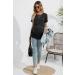 Sosolism 4 in 1 Maternity Nursing Dress - Short Sleeve Side Drawstring, XXL Black - Buy Online on SooperMarket.com