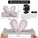 Whaline 4 Pack Easter Rabbit Ear Makeup Headband Set for Women - Coral Fleece Elastic Head Wrap for Party, Beauty Shower - Blue, White, Gray, Purple - Buy Online on SooperMarket.com
