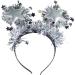 Star Headband Silver Star Hair Loop Five Pointed Star Headband Double Star Accessories Vintage Headband for Women Girls