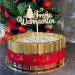 Merry Christmas Wooden Cake Topper - Premium Cake Decoration for Holiday Celebrations - Buy Online on SooperMarket.com