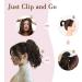 REECHO 10 Inch Ash Brown Ponytail Extension | Short Curly Synthetic Hairpiece with Platium Highlights - Buy Online on SooperMarket.com