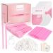 Eyelash Extension Supplies, 4x100 Lash Supplies Kit-Beauty Star 100 Pairs Under Eye Gel Pads, 100 Mascara wands, 100 Micro Applicators Brush, 100 Glue Ring Holder, 4 Lash Tape 404 Piece Set