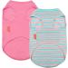 KYEESE 2 Pack Striped Dog Shirts - Soft Cotton Tank Top for Dogs - Sleeveless Cat Shirts - 16 Chest - 2Pack (Striped+Pink) - Buy Online on SooperMarket.com