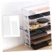 PRETYZOOM Cosmetic Storage Box Storage Drawers Desk Storage Drawer Makeup Palettes Organizers Eye Shadow Blush Transparent 24x23x6.5cm - Buy Online on SooperMarket.com