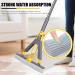 Kphico PVA Sponge Mop with 3 Heads | Extendable Handle | Self-Wringing | for Hardwood, Laminate, Tile, Marble, Ceramic Floors | A-Gray+Yellow - Buy Online on SooperMarket.com
