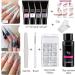 Poly Nail Gel Kit 4 Colors with Slip Solution | Glitter Builder Gel Nail Extension Set for Beginners | French Manicure Gift 4 Colors- Set B - Buy Online on SooperMarket.com
