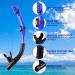 SACBOLA Dry Snorkel- Top Stop Valve, Silicone Mouthpiece for Snorkeling, Free Diving, Swimming - Blue/Clear - Buy Online on SooperMarket.com