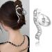 Irregular Hair Clips Woman Novelty Irregular Hairpins Punk Style Metal Silver Hair Claws Barrettes Women Hair Accessories Hair Clips Hairgrip 1Pcs (Silver)