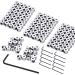 120 Pcs Pin Locks Pin Backs Locking Clasp Bulk with Wrench  Aulufft Locking Pin Keepers Backs Locking Clasp Sliver 6 x 5 mm