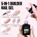 TOMICCA 5 in 1 Builder Nail Gel - 15ML Strengthening Light Pink UV Gel Polish for Hard Nails Tips & Extensions - Repair, Decoration, Easy to Shape - Buy Online on SooperMarket.com