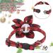 Webeedy Christmas Cat Neckbands - 4 Adjustable Breakaway Collars with Flower & Bell 18-28 cm Holiday Gifts for Cats - Buy Online on SooperMarket.com
