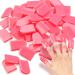 50 Pcs 0.94 x 1.57 Inch Tanning Finger Tips UV Protection Nail Protector Nail Polish Protector for Fingers PVC Nail Covers Gel Nail Remover Caps Finger Sleeves for Tanning Beds UV Rays (Pink)