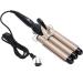 KUIKUI Triple Pipe Hair Curling Iron Wand - Fast Heating Adjustable Temperature for Healthy Styling | International Shipping Available - Buy Online on SooperMarket.com