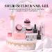 Morovan Solid Builder Gel Kit - Non Stick Gel for Nails with Nail Tips, Chrome Powder, Glitter Sequins - Strengthen Nail Art - 3 Colors - Buy Online on SooperMarket.com