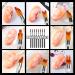 Premium HanyoSheng 8-Piece Nail Art Brush Set - Floral & Gradient Designs for Professional DIY Nail Art - Buy Online on SooperMarket.com