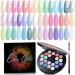 modelones Gel Nail Polish Set, 21 Colors Spring Summer Pastel Solid Gel Polish Soft Macaron Candy Glitter Pudding Gel Upgraded Crme Manicure Palette Soak Off LED Mother's Day Gift W/Nail Art Brush A1-Macaron Paradise