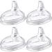 4 Pieces Baby Bottle Nipples Baby Spout Nipples Variable Flow Baby Nipples Silicone Spout Nipples for Wide-Neck Baby Bottle with Diameter of 7 cm  Fits for Babies Over 6 Months Old  Duckbill Cross