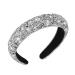 WLLHYF Headband Hairband Black Fashion Sparkling Bling Head Wrap 90s Disco Hair Accessory Crystal Diamond Rhinestone Headwear Valentines Day Easter Birthday Party Gift Women Bridal (Thick Style) Thick Style Silver