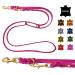 Dog liner fat leather brass small dogs / large dogs 2m / 2.40m / 2.80m / 3.50m / 5m Double linen adjustable (2.80m x 15mm pink) 2.80m x 15mm pink