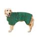 Pejoye Dog Drying Coat Absorbent Dog Bathrobe Towel Microfibre Dog Bath Robe Towel - Fast Drying Pet Dressing Gown Pet Bath Towel with Magic Sticker Collar & Waist Green XL XL Green
